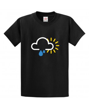 Rainy Weather Icon Classic Unisex Kids and Adults T-Shirt